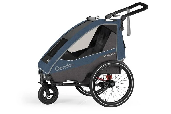 Qeridoo Sportrex 1 Fahrradanhänger Jeans Blue 2023 Limitiertes Design 1 Qeridoo Sportrex 1 Fahrradanhänger Jeans Blue 2023 Limitiertes Design