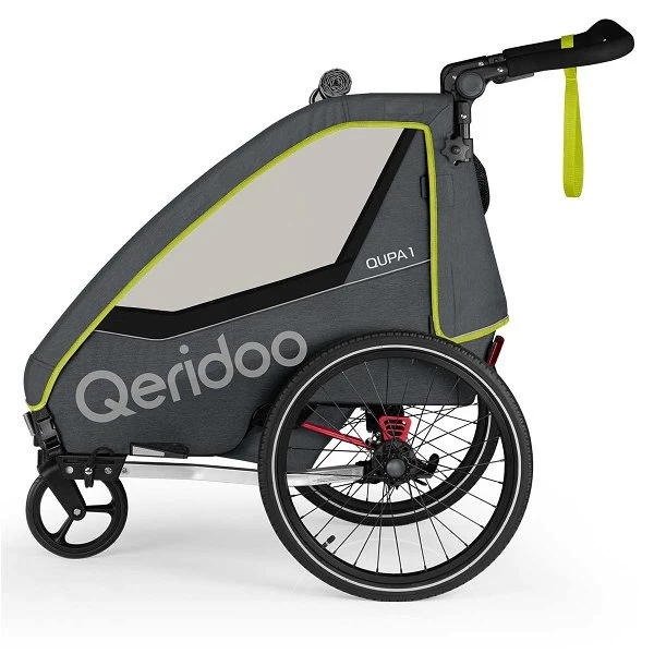 Qeridoo Qupa1 Lime Fahrradanhänger 360-Grad-Buggyrad Und Deichsel 2023 2 Qeridoo Qupa1 Lime Fahrradanhänger 360-Grad-Buggyrad Und Deichsel 2023 – Bild 2