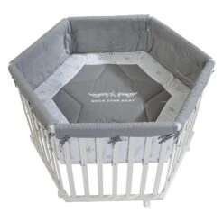 Roba Laufgitter Rock Star Baby 2 Weiß, 6-eckig