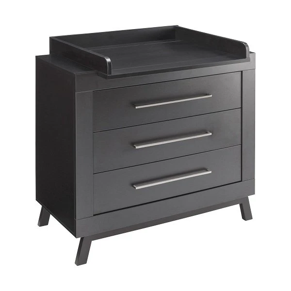 Schardt Miami Black Wickelkommode 3 Schübe Dekor Schwarz/Buche Massiv - Inkl. Wickelaufsatz 1 Schardt Miami Black Wickelkommode 3 Schübe Dekor Schwarz/Buche Massiv - Inkl. Wickelaufsatz