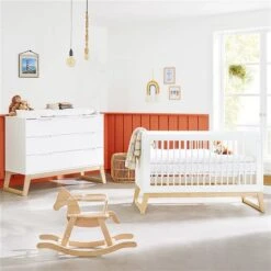 Pinolino Bridge Sparset Breit Kinderbett & Wickelkommode