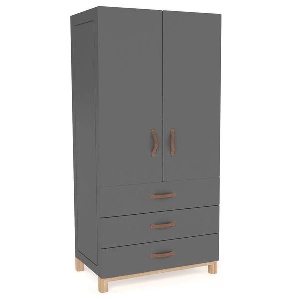 Nature Kid Cory Kinderzimmer Anthrazit 8-teilig Mit Hausbett 90 X 200 Cm, Dach & Schreibtisch 3 Nature Kid Cory Kinderzimmer Anthrazit 8-teilig Mit Hausbett 90 X 200 Cm, Dach & Schreibtisch – Bild 3