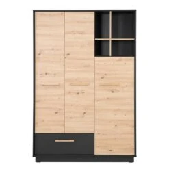 Roba Lenn Kleiderschrank 3T Anthrazit/natur