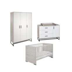 Schardt Pixie Grey Kinderzimmer Inkl. Umbauseiten Mit 3-türigem Schrank - Toppreis