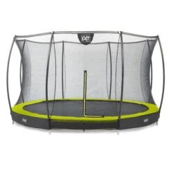 EXIT TOYS EXIT Silhouette Bodentrampolin Ø 427 Cm, Grün Inkl. Sicherheitsnetz