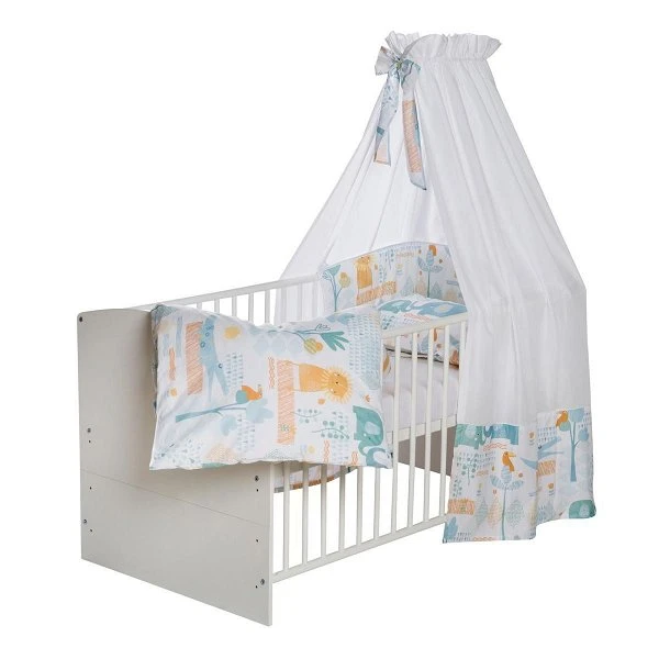 Schardt Pelikan Mint Bettset 4- Teilig Mit Bettwäsche, Himmel Und Nestchen 2 Schardt Pelikan Mint Bettset 4- Teilig Mit Bettwäsche, Himmel Und Nestchen – Bild 2