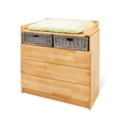 Pinolino Natura Wickelkommode Breit Buche Massiv Geölt