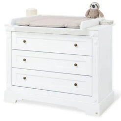 Pinolino Emilia Kinderzimmer Breit Groß 3T Inkl. Wandregal Edelmatt Weiß -Babyprodukte 133467b 2 1