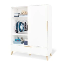 Pinolino Move Kinderzimmer Breit Groß Inkl. Wandregal Weiß/Ahorn Klar Lackiert -Babyprodukte 143419g 06 2 1