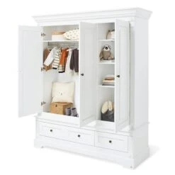 Pinolino Emilia Kinderzimmer Breit Groß 3T Inkl. Wandregal Edelmatt Weiß -Babyprodukte 143467g 01