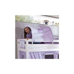 Relita NOEL Hochbett Buche Massiv Weiß Inklusive Schreibtisch, Zum Einzelbett Umbaubar -Babyprodukte 1er purple weiss herz gr 17