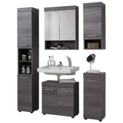 Trendteam Runner Badmöbel 5-teilig Rauchsilber