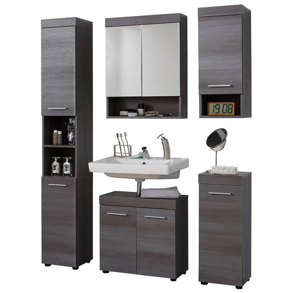 Trendteam Runner Badmöbel 5-teilig Rauchsilber 1 Trendteam Runner Badmöbel 5-teilig Rauchsilber
