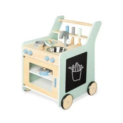 Pinolino Kinderküche Kalle, Pastellgrün Massivholz Und MDF, Klar & Bunt Lackiert