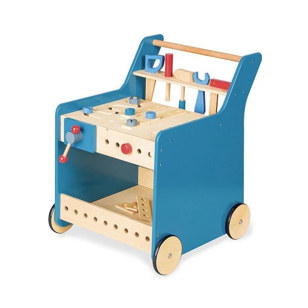 Pinolino Werkzeugwagen Kalle, Blau Linde Und MDF, Klar Und Bunt Lackiert 1 Pinolino Werkzeugwagen Kalle, Blau Linde Und MDF, Klar Und Bunt Lackiert