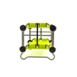 Kid-O-Bunk Campingbett Grün Mit Seitentaschen Etagenbett Von Disc-O-Bed -Babyprodukte 30005bo kid o bunk gruen etagenbett 2