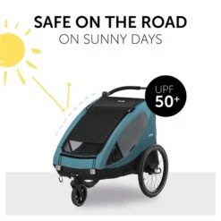 Hauck Bike Trailer Sunshade Sonnenschutz -Babyprodukte 4007923550366.pt02.bike trailer sunshade black
