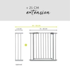 Hauck Stop N Safe 2 Schutzgitter -Babyprodukte 4007923597316.pt06.stop n safe 2 silver
