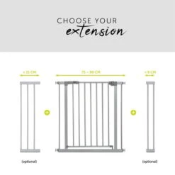 Hauck Stop N Safe 2 Schutzgitter -Babyprodukte 4007923597316.pt07.stop n safe 2 silver