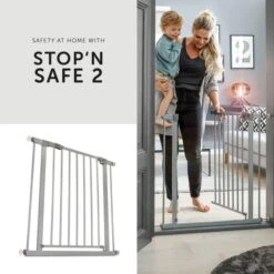 Hauck Stop N Safe 2 Schutzgitter -Babyprodukte 4007923597316.pt08.stop n safe 2 silver