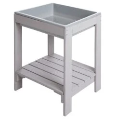 Roba Spieltisch Tiny Grau Sand- & Matschtisch Aus Massivholz
