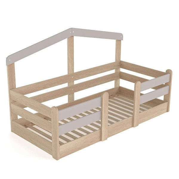 Nature Kid My House Hausbett Natur/grau 90 X 200 Cm 2 Nature Kid My House Hausbett Natur/grau 90 X 200 Cm – Bild 2