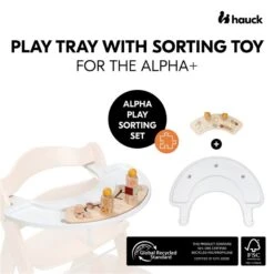Hauck Alpha Play Sorting Set Spielbrett Mit Sortierspiel Für Den Alpha+ -Babyprodukte 4894352808027.pt01.alpha play sorting set white
