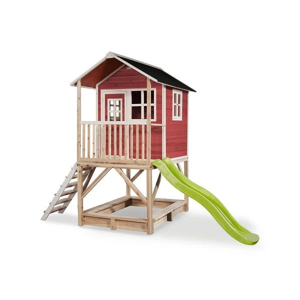 EXIT TOYS EXIT Loft 500 Holzspielhaus - Rot Klares Design - Mit Sandkasten, Rutsche & Geländer 1 EXIT TOYS EXIT Loft 500 Holzspielhaus - Rot Klares Design - Mit Sandkasten, Rutsche & Geländer