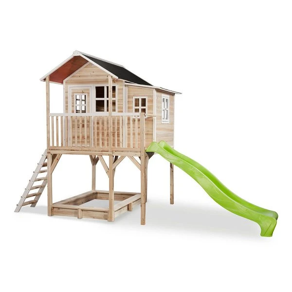 EXIT TOYS EXIT Loft 750 Holzspielhaus - Natur Extra Hoch - Mit Sandkasten, Rutsche & Anbau 1 EXIT TOYS EXIT Loft 750 Holzspielhaus - Natur Extra Hoch - Mit Sandkasten, Rutsche & Anbau