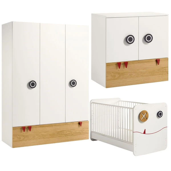 Hülsta Now! Minimo Kinderzimmer 3türig Weiß/natur Inkl. Wickelkommode & Wickelauflage 1 Hülsta Now! Minimo Kinderzimmer 3türig Weiß/natur Inkl. Wickelkommode & Wickelauflage