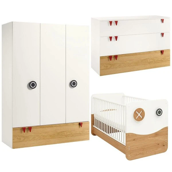 Hülsta Now! Minimo Kinderzimmer 3-türig Schneeweiß/Natureiche Inkl. Wickelaufsatz 1 Hülsta Now! Minimo Kinderzimmer 3-türig Schneeweiß/Natureiche Inkl. Wickelaufsatz