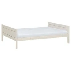 LIFETIME Basisbett 140x200 Kiefer Whitewash 5141-01W, Incl. Deluxe Lattenrost - Zum Toppreis