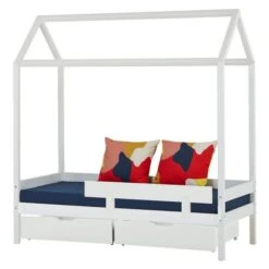Hoppekids Hausbett ECO Dream 90x200cm Weiß - Viel Zubehör Wählbar -Babyprodukte 53 42 528 1