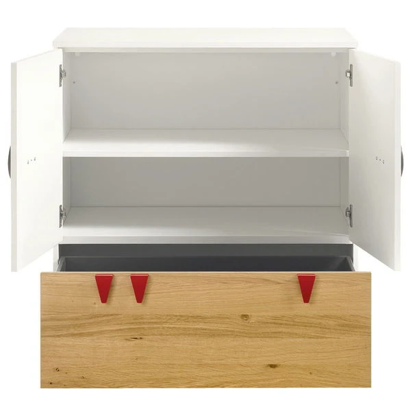 Hülsta Now! Minimo Kinderzimmer 2-türig Schneeweiß/Natureiche Inkl. Wickelaufsatz 5 Hülsta Now! Minimo Kinderzimmer 2-türig Schneeweiß/Natureiche Inkl. Wickelaufsatz – Bild 5