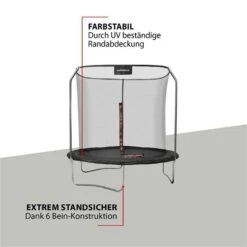 Hudora First Trampolin 250V Mit Sicherheitsnetz -Babyprodukte 64425 first trampolin 250 3