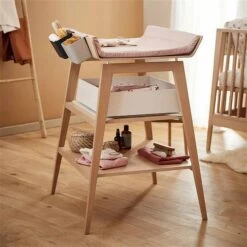 Leander Linea Wickeltisch Buche Mit Schaumauflage Platzsparender Wickelplatz -Babyprodukte 700050 05 1 leander linea changingtable beech 1 3
