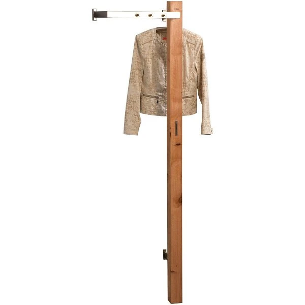 HomeTrends4You Garderobe Santiago Wildeiche Massiv| Metall Edelstahloptik 1 HomeTrends4You Garderobe Santiago Wildeiche Massiv| Metall Edelstahloptik