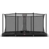 Berg Ultim Favorit InGround 330 Trampolin Grau Mit Sicherheitsnetz Comfort