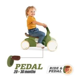 Berg Go2 Retro Green Gokart & Rutschroller -Babyprodukte 8715839076035 03 go2 retro green pedalmode