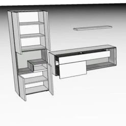 Hülsta Tetrim Wohnwand 1 - Lack-Ausführung Vitrine, Sideboard & Wandbord 9 Hülsta Tetrim Wohnwand 1 - Lack-Ausführung Vitrine, Sideboard & Wandbord -Babyprodukte 980003