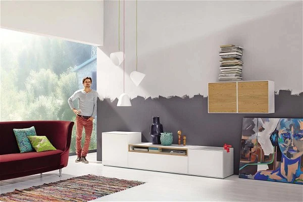 Now! By Hülsta Easy Wohnwand Natureiche 156x308x45 5-teilig 1 Now! By Hülsta Easy Wohnwand Natureiche 156x308x45 5-teilig