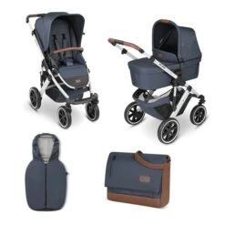 ABC Design Salsa 4 Air Kinderwagen Set Basil Mit Wickeltasche Und Fußsack