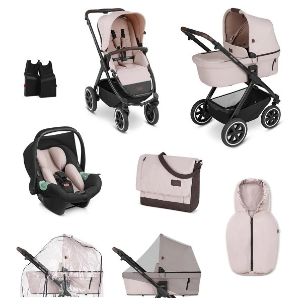 ABC Design Samba 2in1 Kinderwagen Bundle Berry Pure Mit Autositz, Wickeltasche, Fußsack Und Adapter 1 ABC Design Samba 2in1 Kinderwagen Bundle Berry Pure Mit Autositz, Wickeltasche, Fußsack Und Adapter