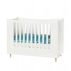 Manis-h Babybett 70 X 140 Cm Mit Buchefüßen - 2 Farben Wählbar