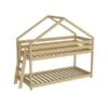Nature Kid Lara Etagenbett Kiefer Natur Leiter Seitlich, Liegefläche 90 X 200