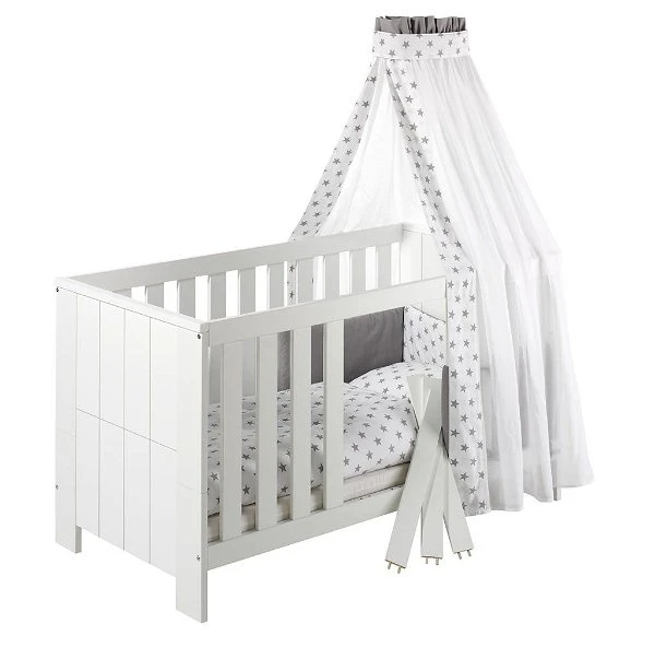 Schardt Big Stars Grey Bettset 4- Teilig Mit Bettwäsche, Himmel Und Nestchen 1 Schardt Big Stars Grey Bettset 4- Teilig Mit Bettwäsche, Himmel Und Nestchen