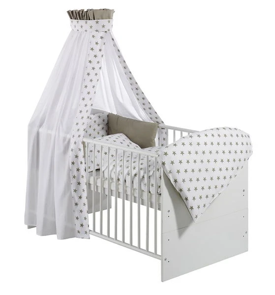 Schardt Big Stars Grey Bettset 4- Teilig Mit Bettwäsche, Himmel Und Nestchen 2 Schardt Big Stars Grey Bettset 4- Teilig Mit Bettwäsche, Himmel Und Nestchen – Bild 2