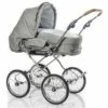 HESBA Condor Coupe Kinderwagen Außen 765 Innen 700 Räder Schwarz 30 Cm, Ledergriff Braun