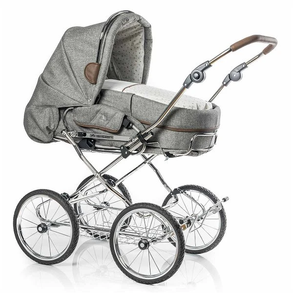 HESBA Condor Coupe Kinderwagen Außen 796 Innen 718 Teilleder Räder Schwarz 30 Cm, Ledergriff Braun 1 HESBA Condor Coupe Kinderwagen Außen 796 Innen 718 Teilleder Räder Schwarz 30 Cm, Ledergriff Braun