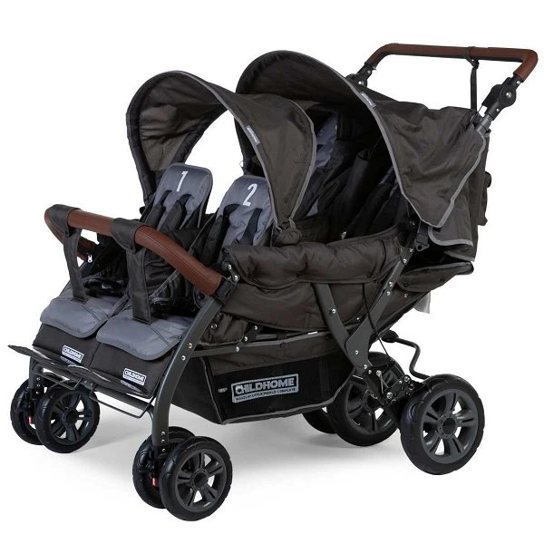 Childhome Neuer Quadruple Autobrake Vierlingswagen Anthrazit - Robust Und Komfortabel 1 Childhome Neuer Quadruple Autobrake Vierlingswagen Anthrazit - Robust Und Komfortabel